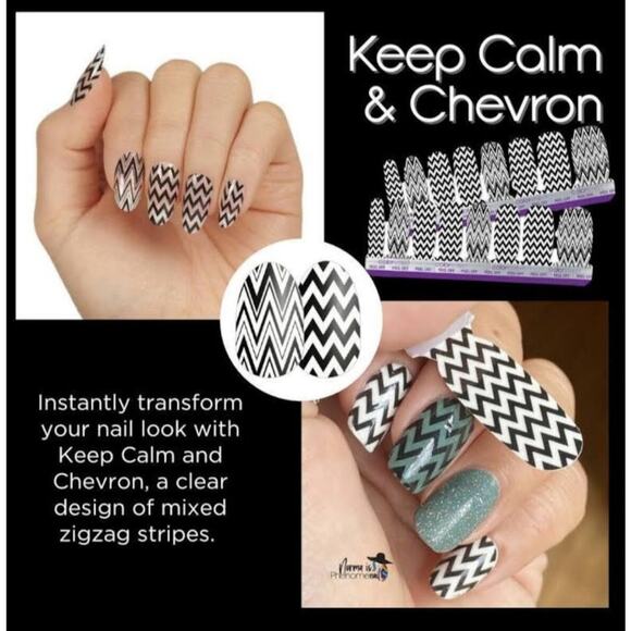 Color Street ~ Keep Calm and Chevron ~ Nail Polish Strips - Picture 1 of 4